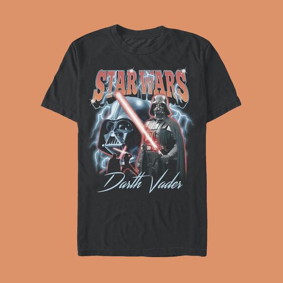 Star Wars Three Vader Moon Darth Vader Mens Graphic Crew Neck T-Shirt Size Small - Picture 2 of 6